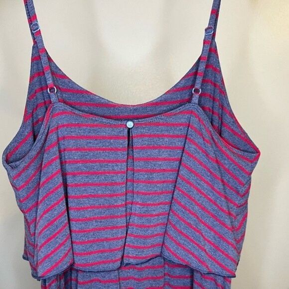 GAP Gray and Red Striped Sleeveless Mini Dress Size XS/Small - Picture 5 of 10
